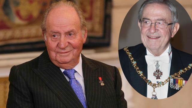 El rey Constantino II de Grecia junto a su cuñado, Juan Carlos I, en un montaje de EL ESPAÑOL.