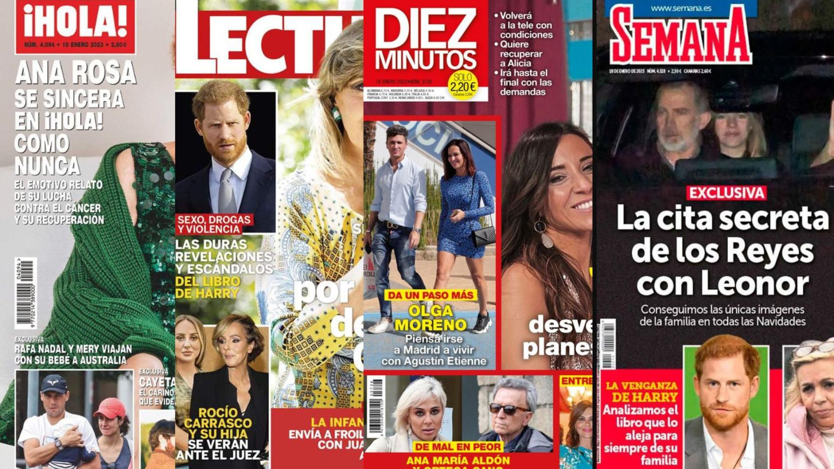 Las portadas de las revistas.