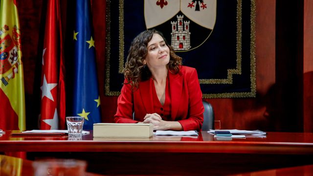 Isabel Díaz Ayuso, presidenta de la Comunidad de Madrid, durante el Consejo de Gobierno de este miércoles.