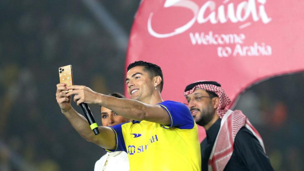 Cristiano Ronaldo, en su presentación con el Al-Nassr