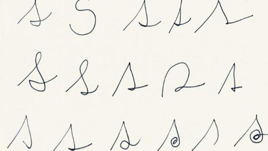 Las distintas formas de hacer la letra 'ese'.