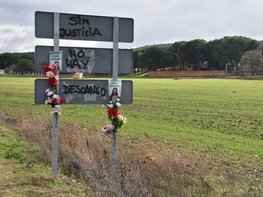 La cuneta en la que apareció el cadáver de Esther López