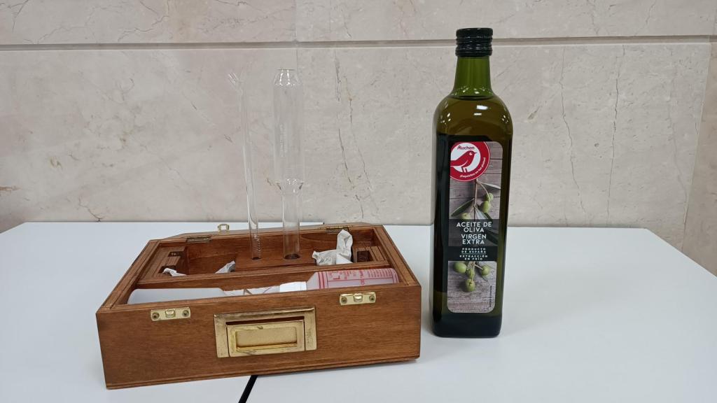 El aceite de oliva virgen extra de Auchan, la marca blanca de Alcampo.