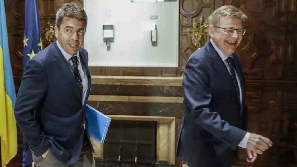 El presidente de la Diputación de Alicante, Carlos Mazón, y el de la Generalitat, Ximo Puig.