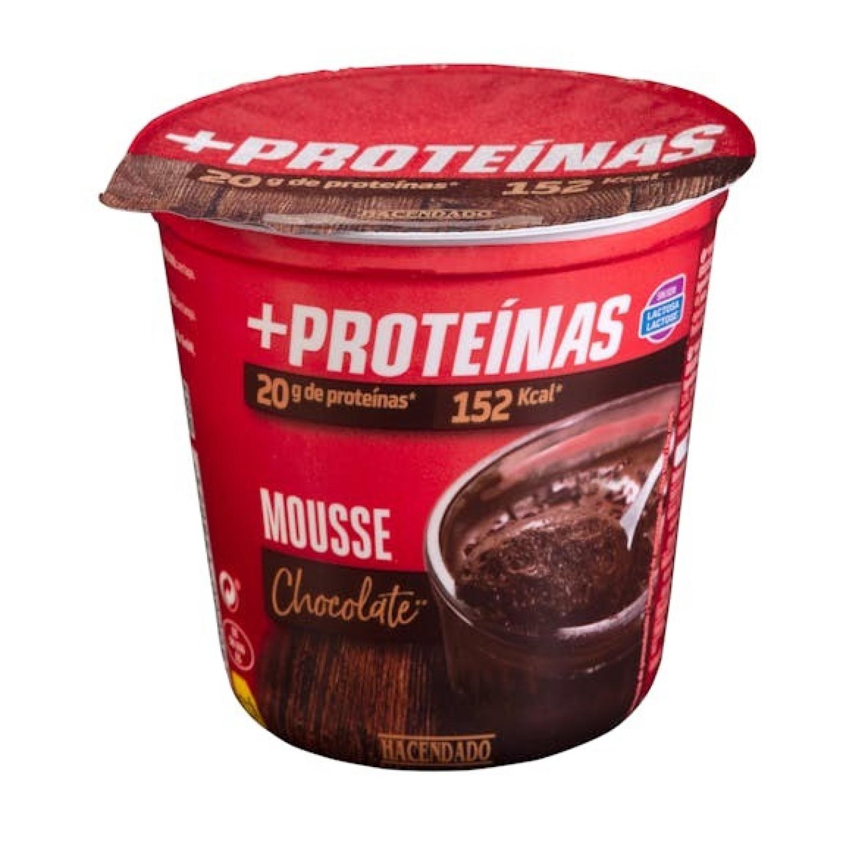 La Mousse +Proteínas sabor Chocolate de Hacendado.