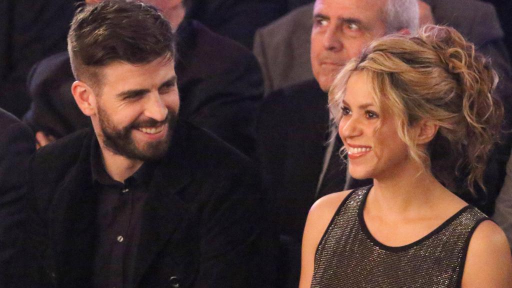 Gerard Piqué y Shakira durante un acto en Barcelona,