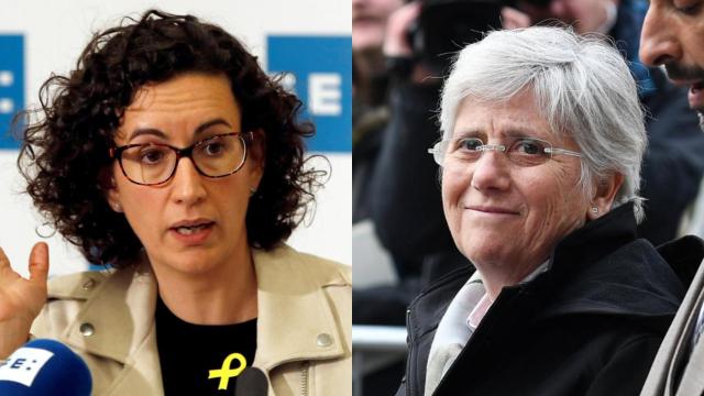 Marta Rovira (i) y Clara Ponsatí (d), en un montaje.