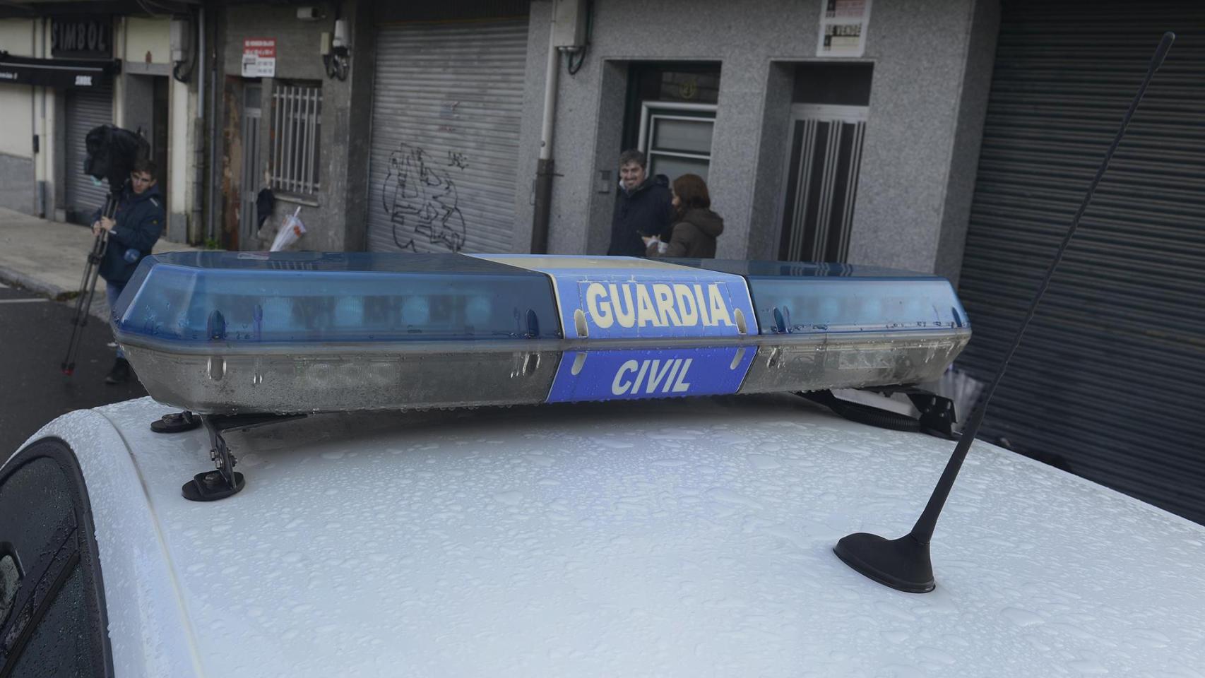 Coche de la Guardia Civil en Maceda (Ourense).