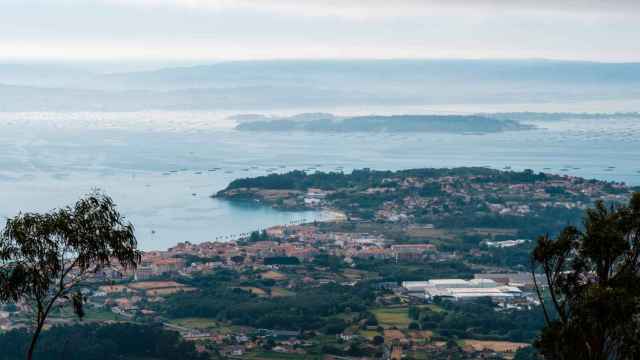 Vista de la Ria de Arousa desde el mirador de Curota.