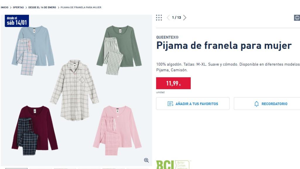 Pijama de franela.