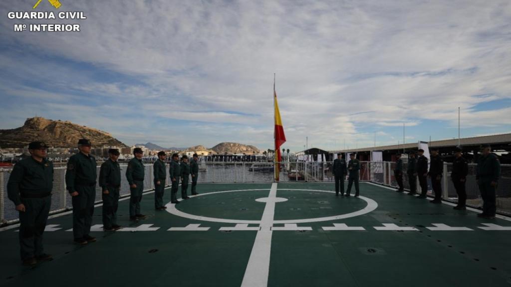El helipuerto del buque.