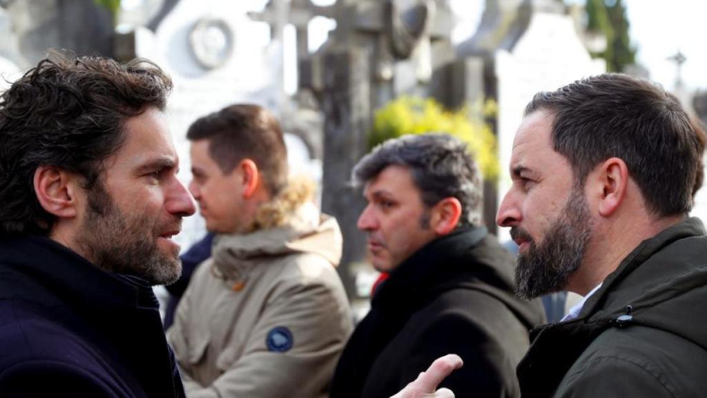 Sémper y Abascal conversan durante un acto en recuerdo a Gregorio Ordóñez, en enero de 2019.