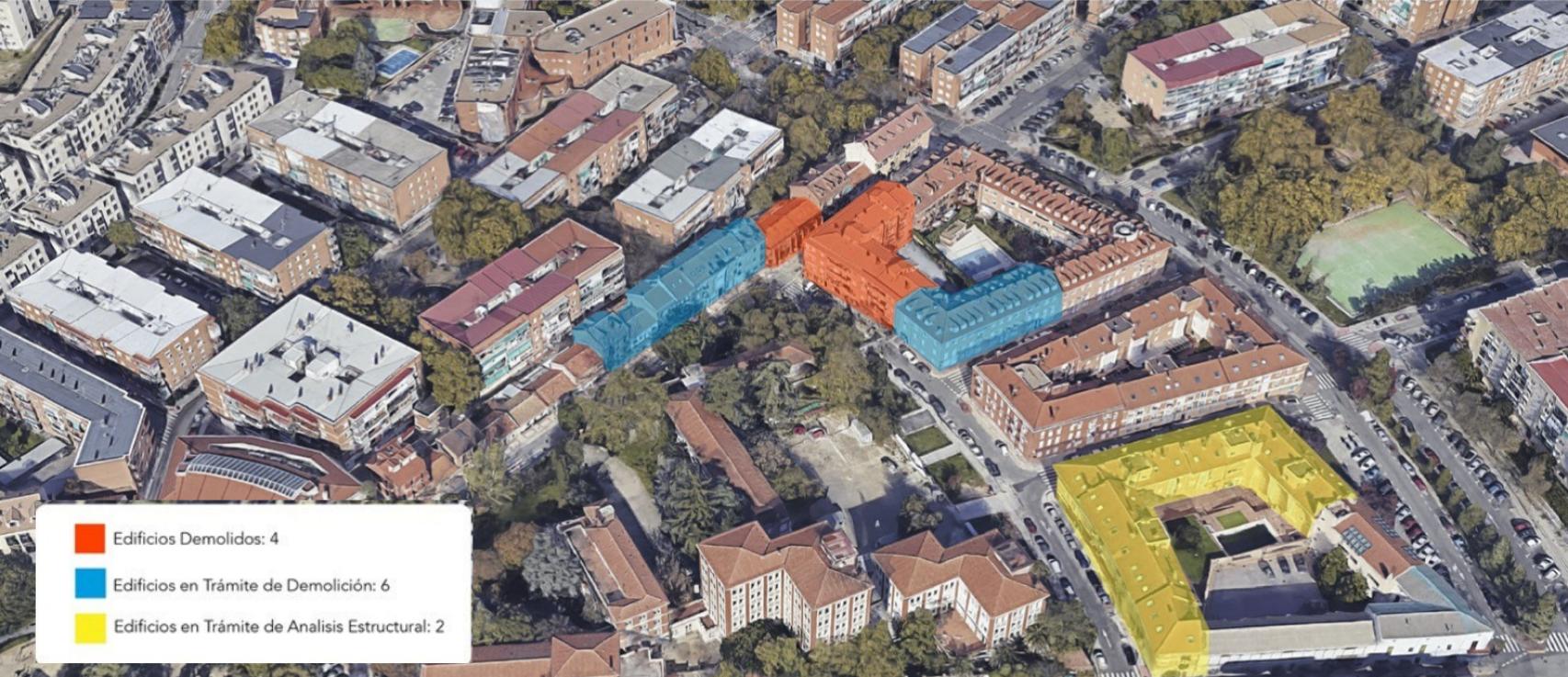 Plano de la zona afectada por la construcción del Metro en San Fernado de Henares.