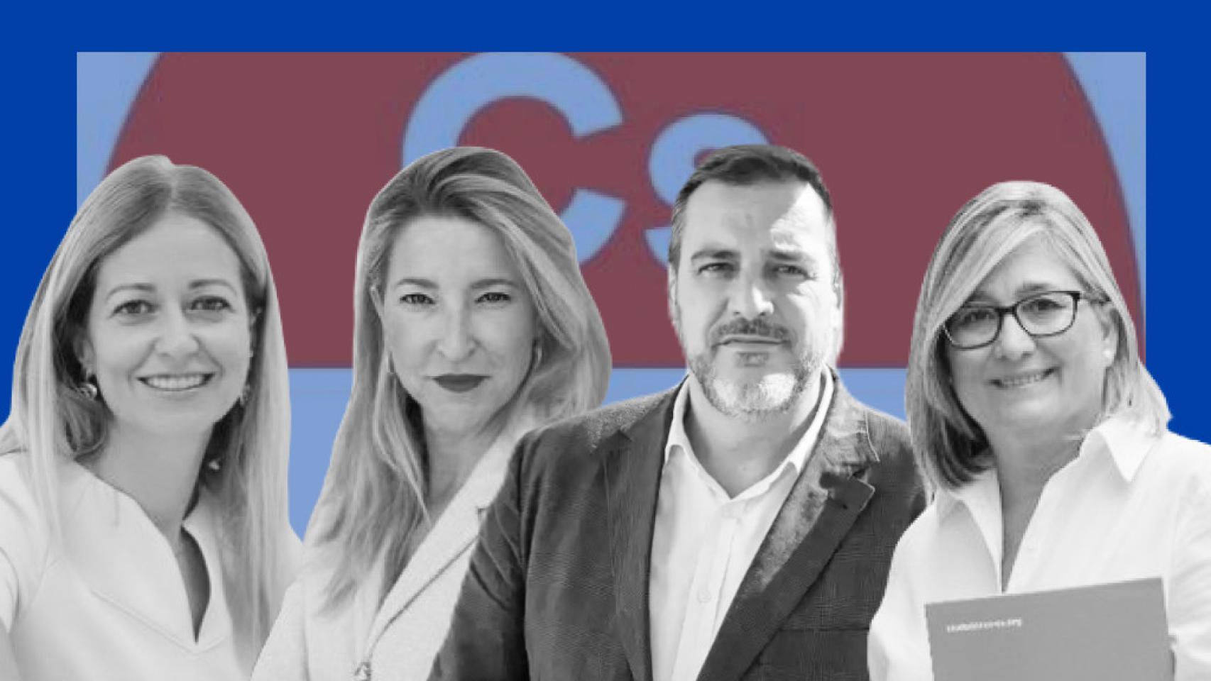 Teresa Ortiz, María Muñoz, Juan Ignacio López-Bas y Mamen Peris, la cúpula de Cs en la Comunidad y en la provincia de Alicante.