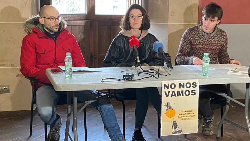Los okupas de La Molinera en rueda de prensa