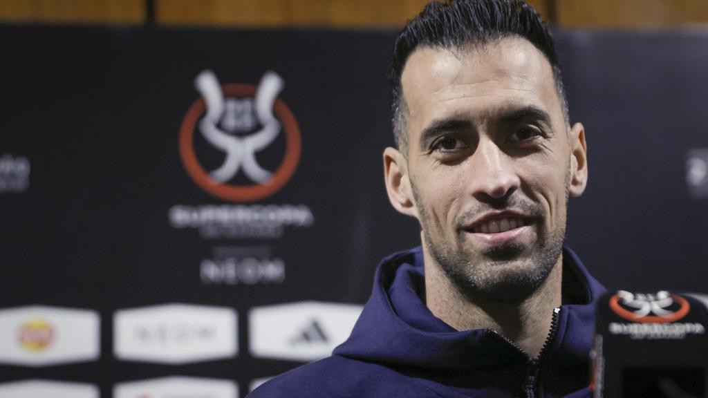 Sergio Busquets, en la previa de la Supercopa.