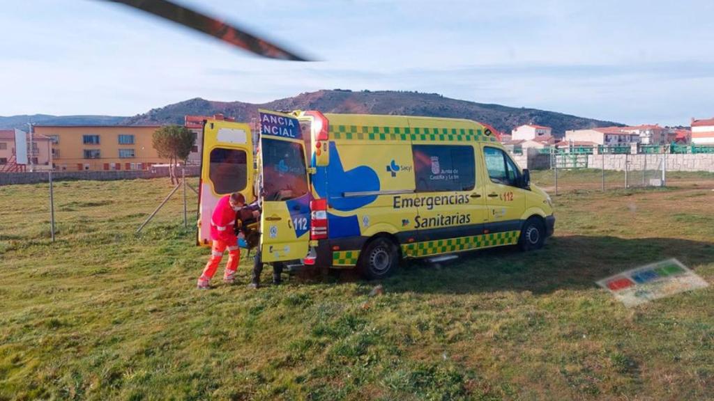 Evacuación de los heridos en Candeleda