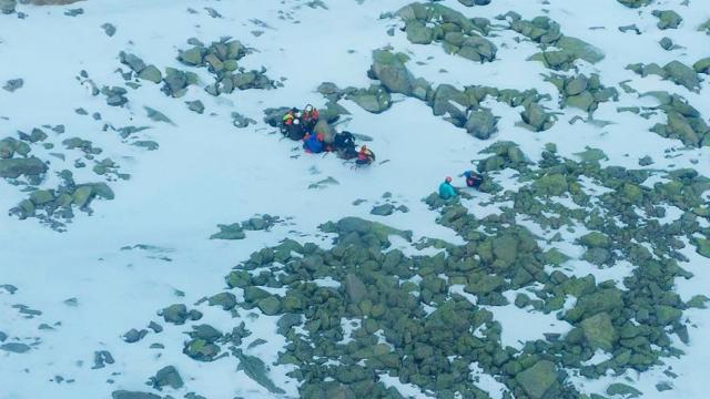 Labores de rescate por parte de personal de Protección Civil de Castilla y León