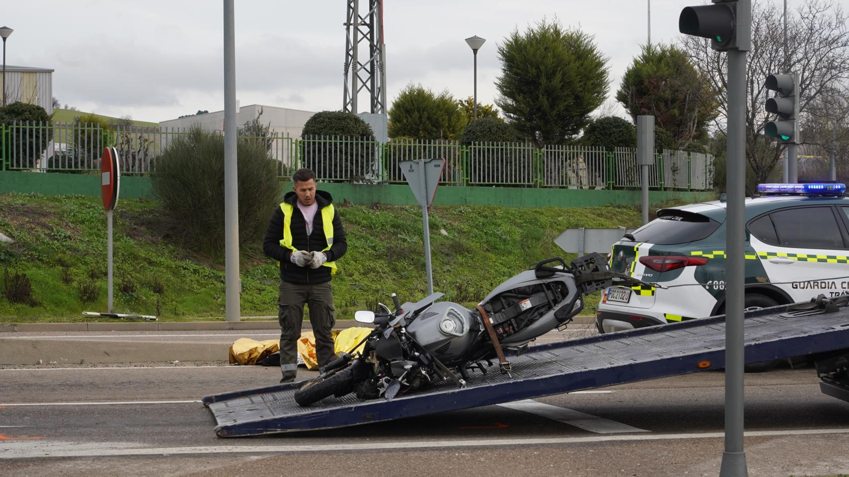 Esta mañana tuvo lugar otro accidente de una moto
