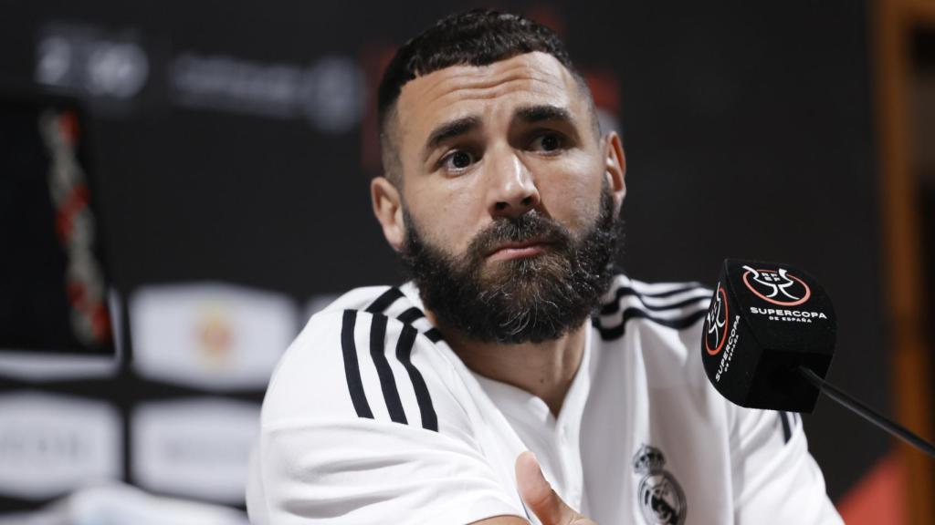 Karim Benzema, en rueda de prensa