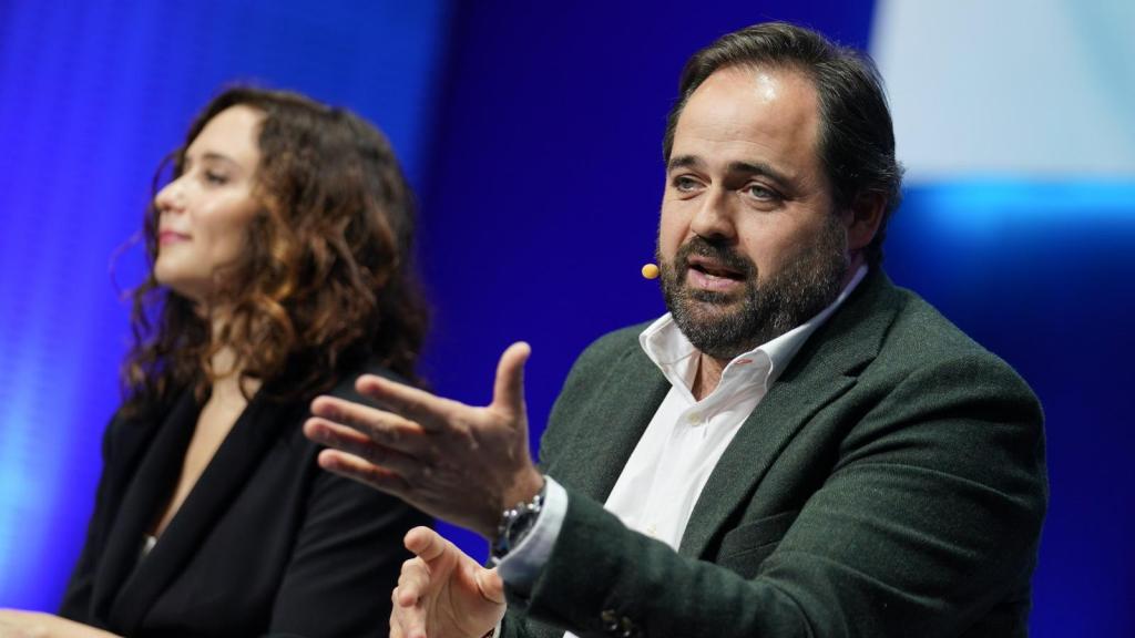Paco Núñez, presidente del PP de Castilla-La Mancha, este sábado en Zaragoza.