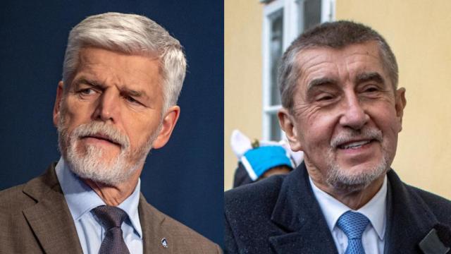 Petr Pavel y Andrej Babis, candidatos a la presidencia de República Checa.