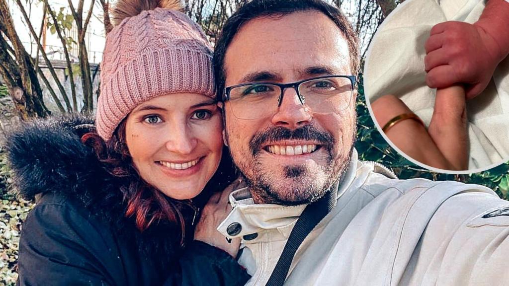 Imagen compartida por Alberto Garzón tras el nacimiento de su hijo.