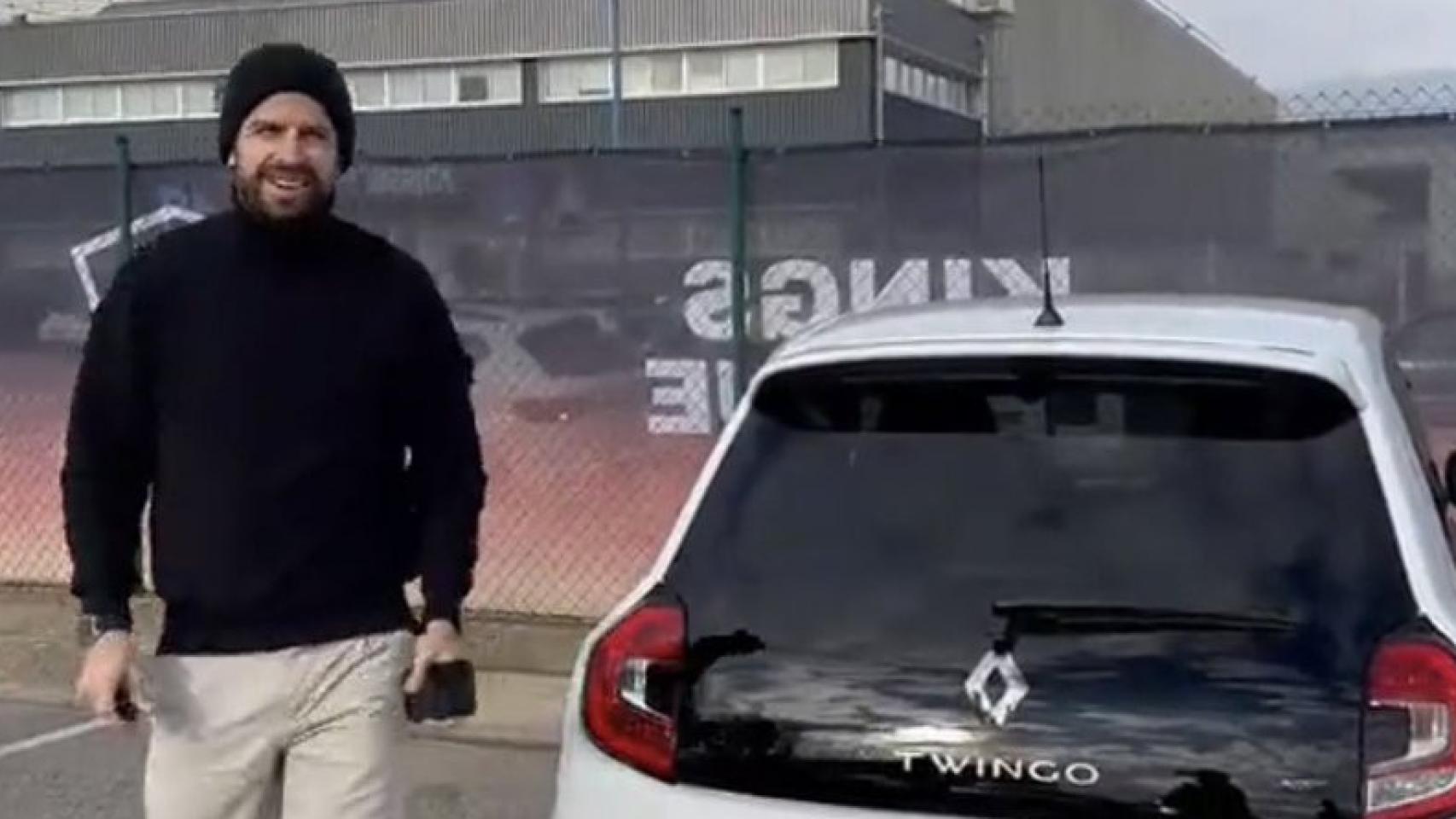 Piqué, llegando al evento.
