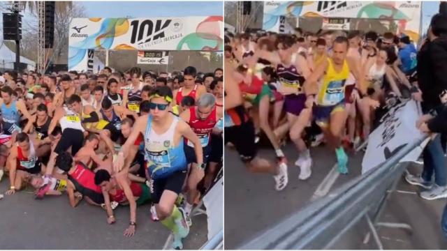 'Montonera' en la salida del '10 K' de Valencia