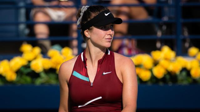 Elina Svitolina, durante un partido de la WTA en 2022