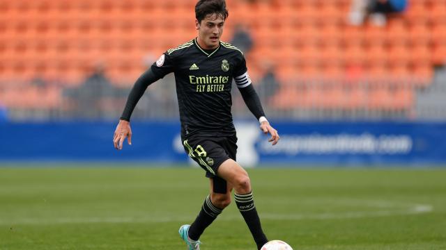 Carlos Dotor, en un partido del Real Madrid Castilla de la temporada 2022/2023