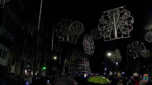 Luces de Navidad apagadas en Vigo.