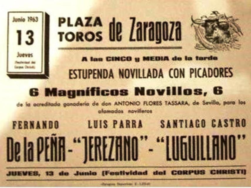 Cartel de una de las corridas.