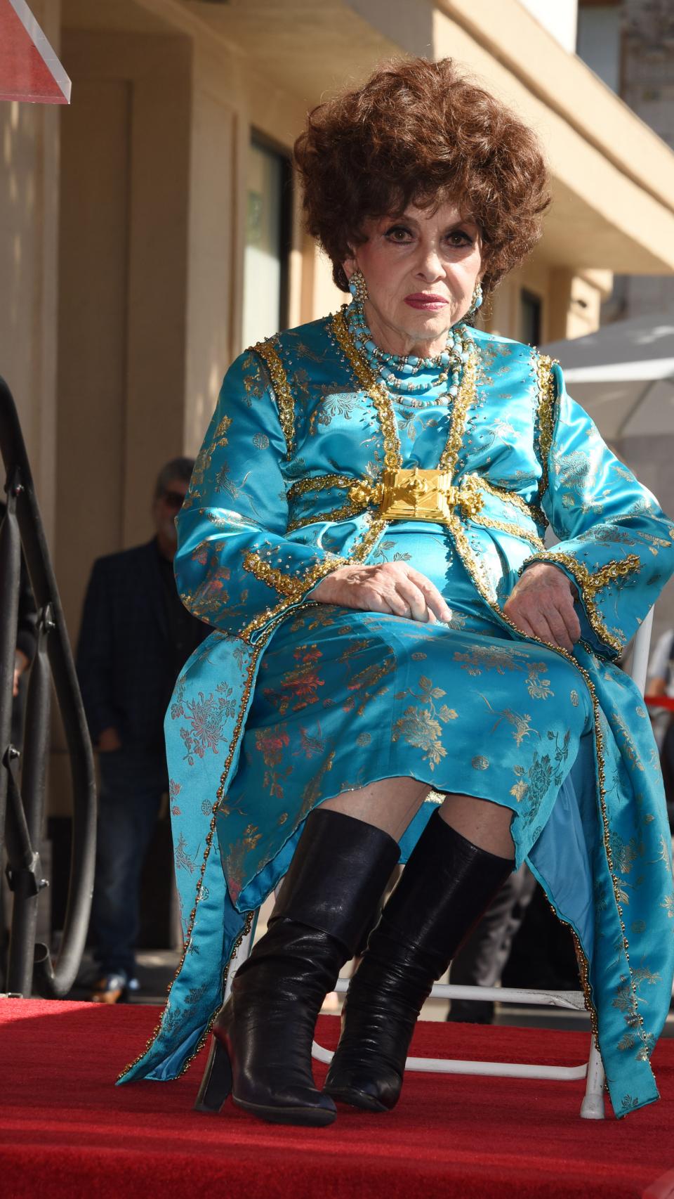 Gina Lollobrigida en un evento en Los Ángeles, en febrero de 2018.