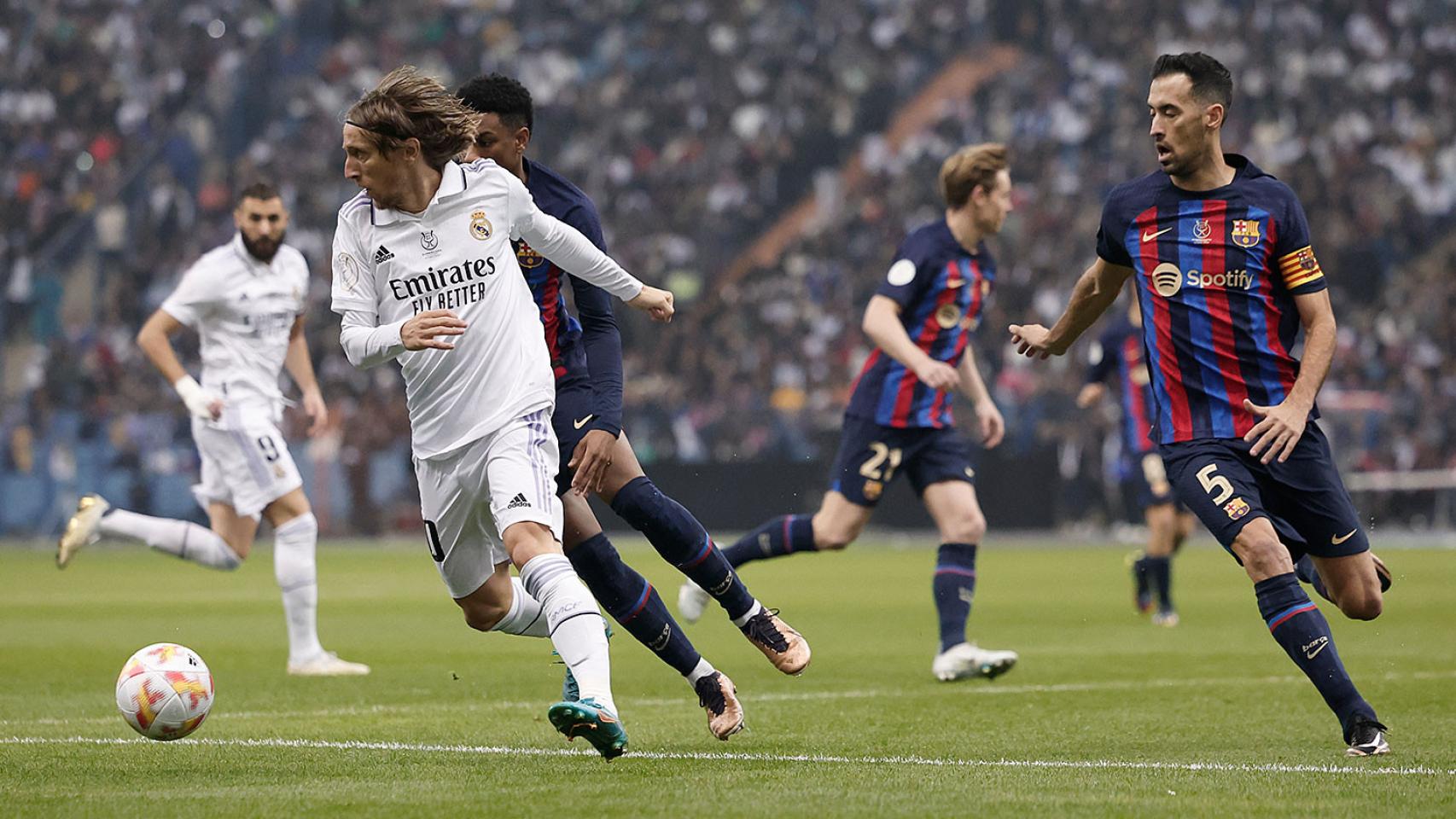 Luka Modric, durante la final de la Supercopa de España contra el Barça