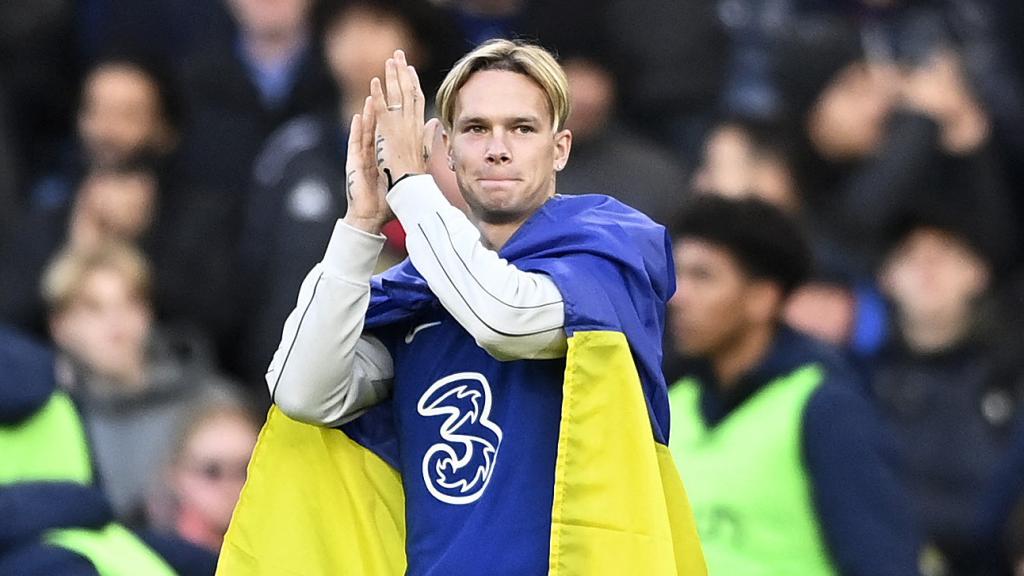 Mudryk con la camiseta del Chelsea.