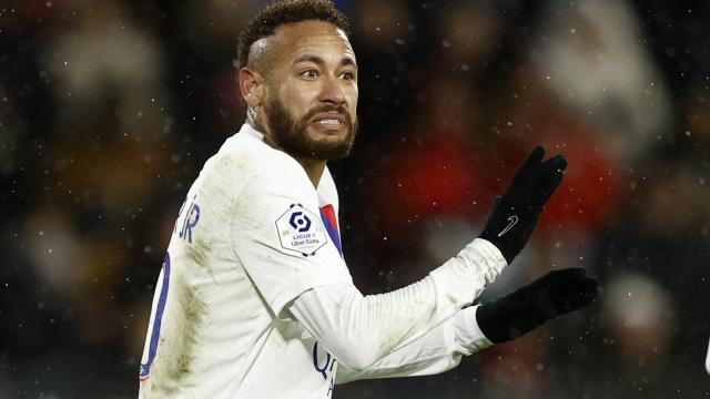 Neymar, en la derrota frente al Rennes en el último partido del PSG.