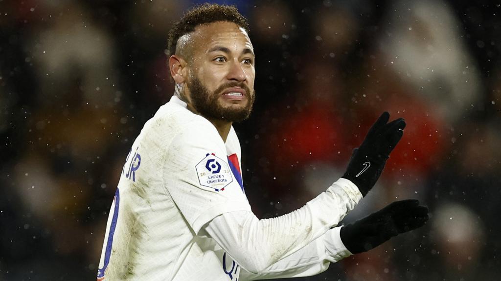 Neymar, en la derrota frente al Rennes en el último partido del PSG.