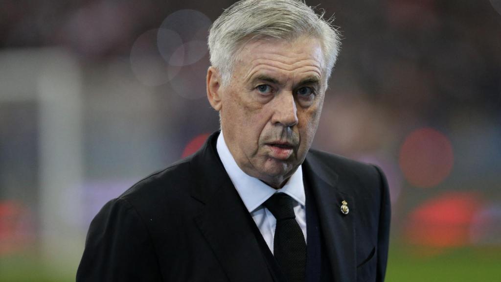 Ancelotti durante la final de la Supercopa de España entre el Real Madrid y el Barça