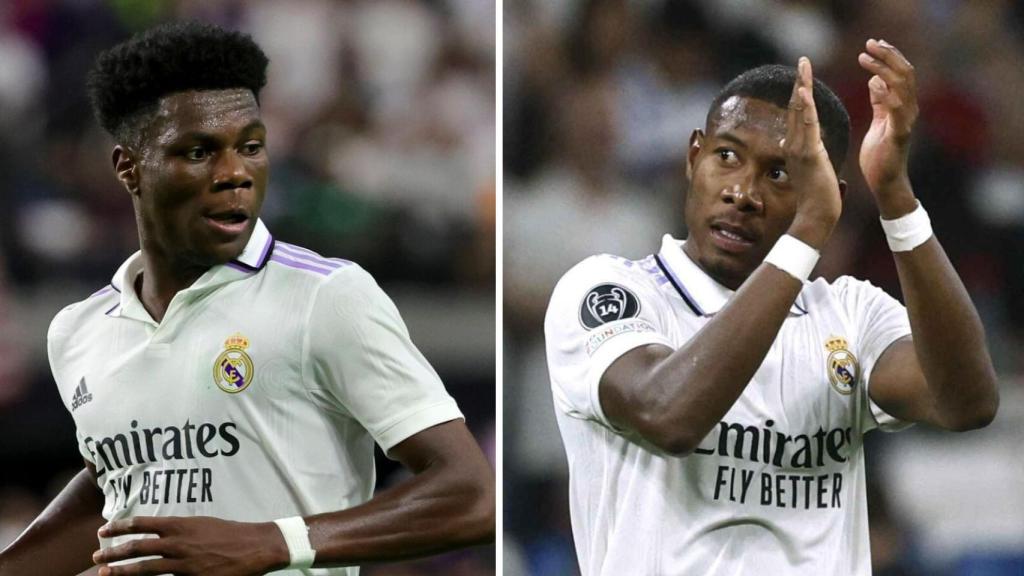Aurélien Tchouaméni y David Alaba.