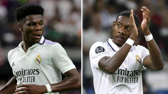 Aurélien Tchouaméni y David Alaba.