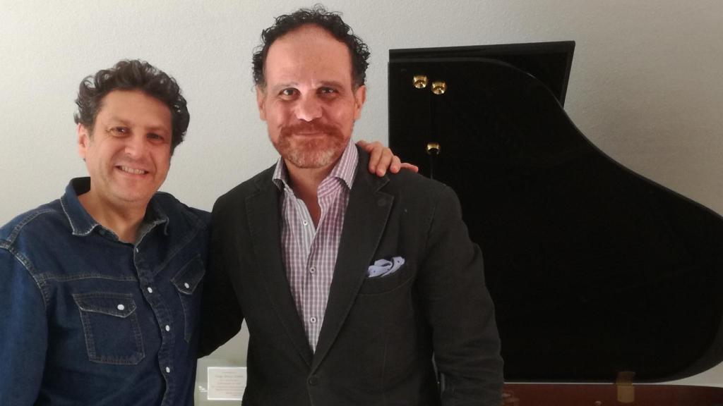 El pianista Diego Ramos junto al compositor José Zárate