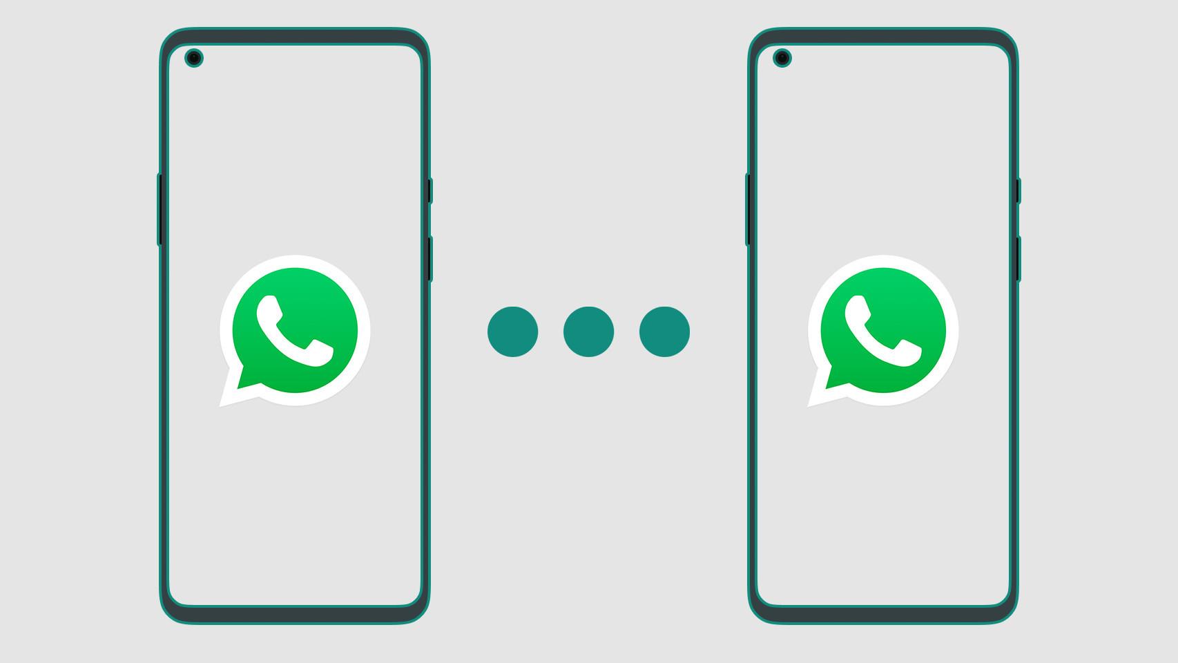 Fotomontaje con el logo de WhatsApp