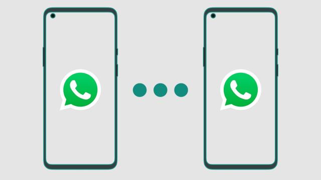 Fotomontaje con el logo de WhatsApp