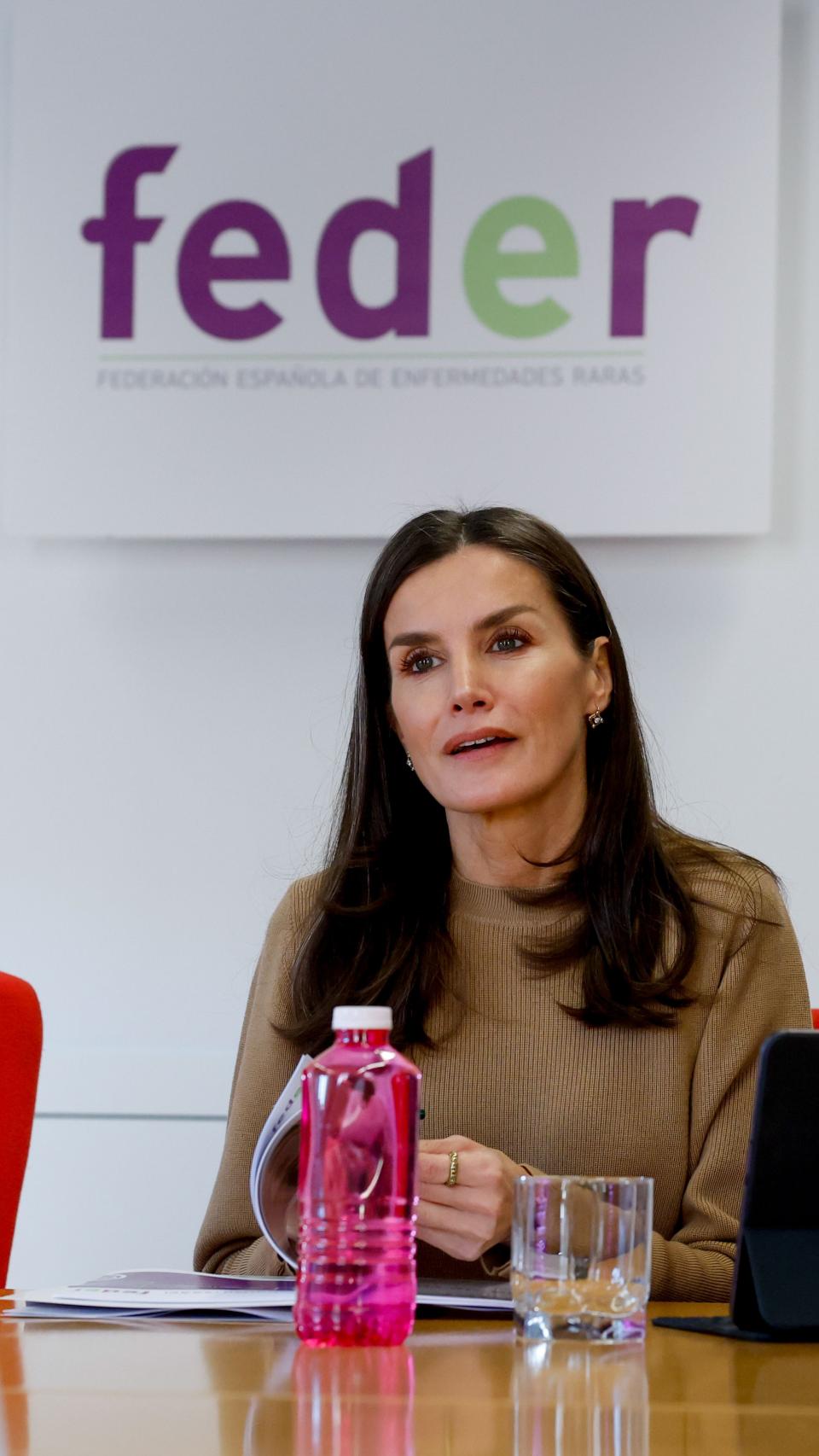 La reina Letizia ha estrenado este martes un jersey de Hugo Boss que está rebajado.