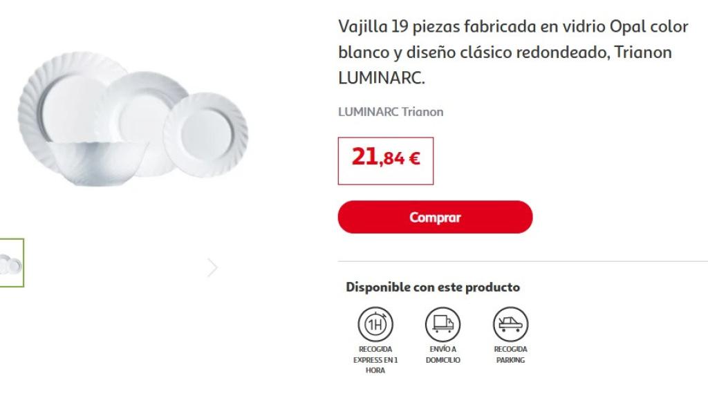 Vajilla completa.