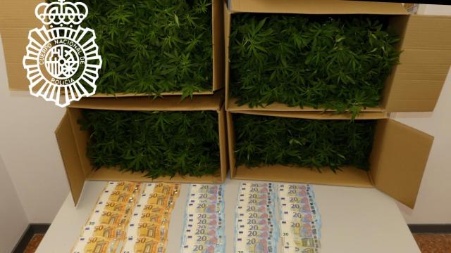 Droga y dinero incautados por la Policía Nacional