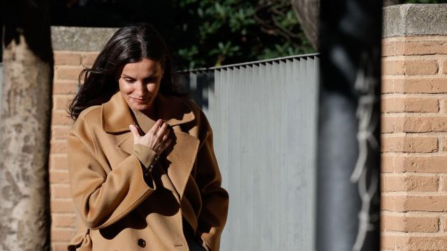 La reina Letizia este martes por la mañana en Madrid.