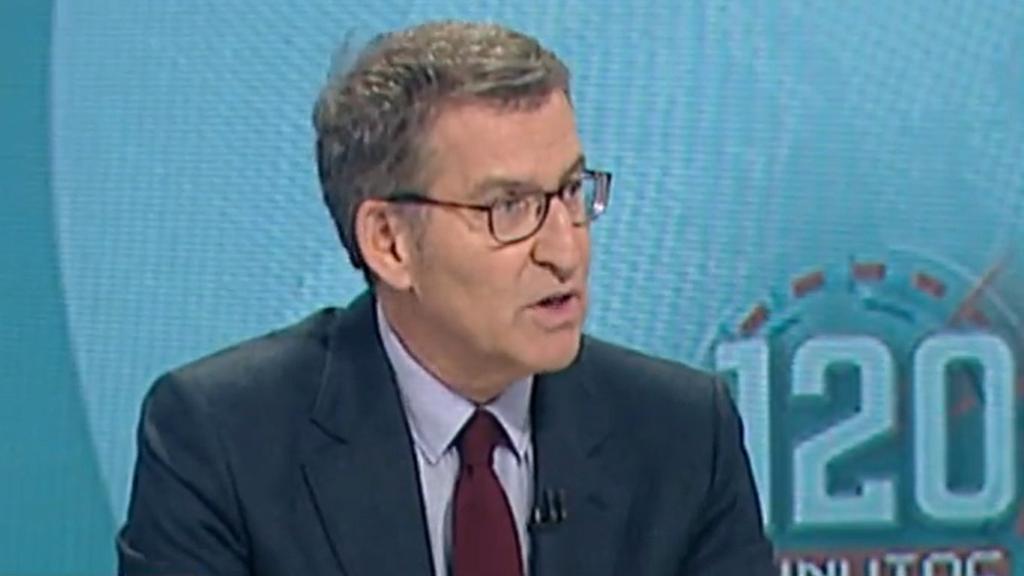 Alberto Núñez Feijóo, este martes en Telemadrid.