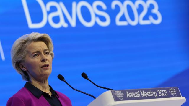 Ursula von der Leyen, presidenta de la Comisión Europea, en el Foro de Davos.